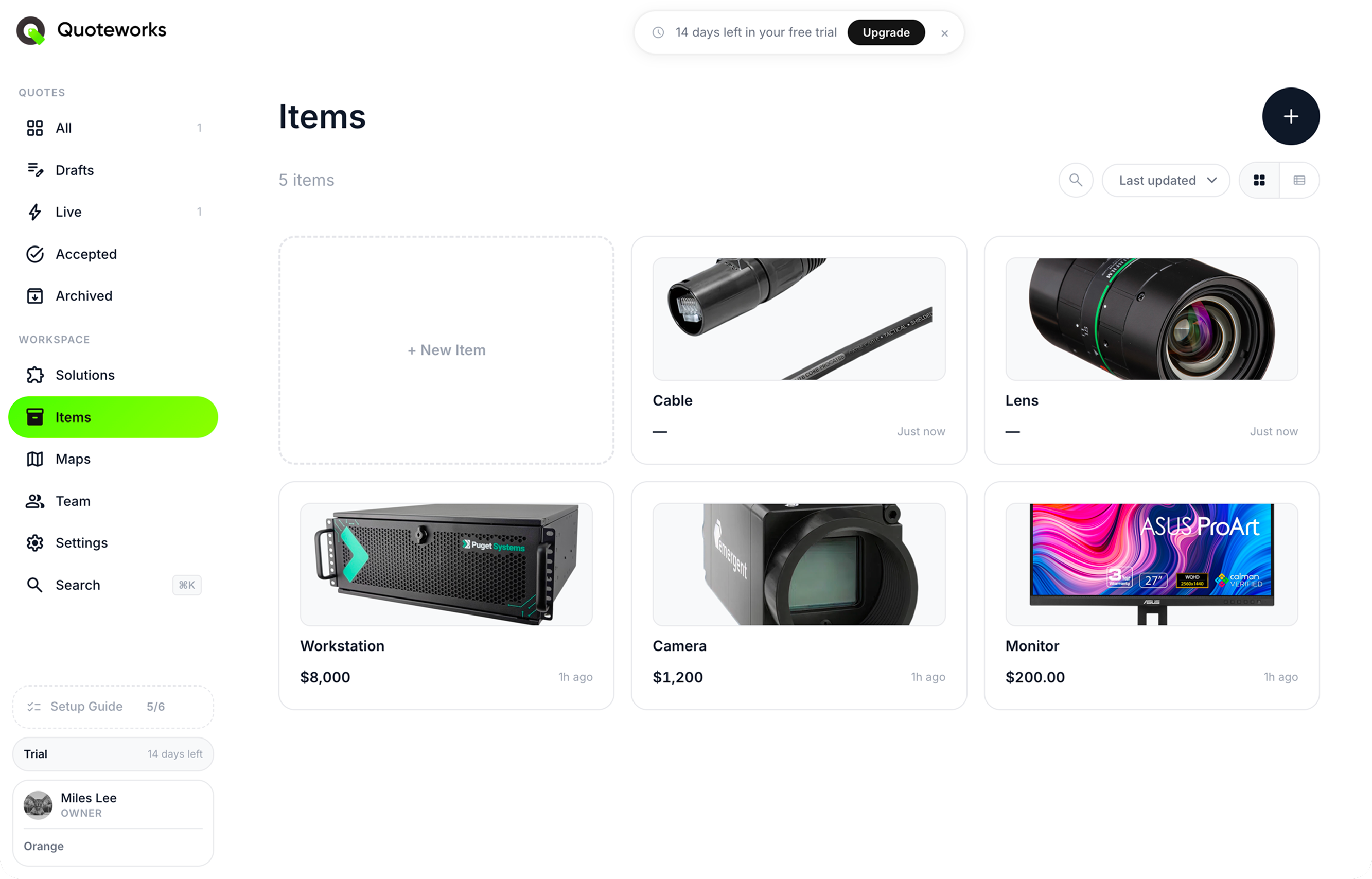 Items Creation